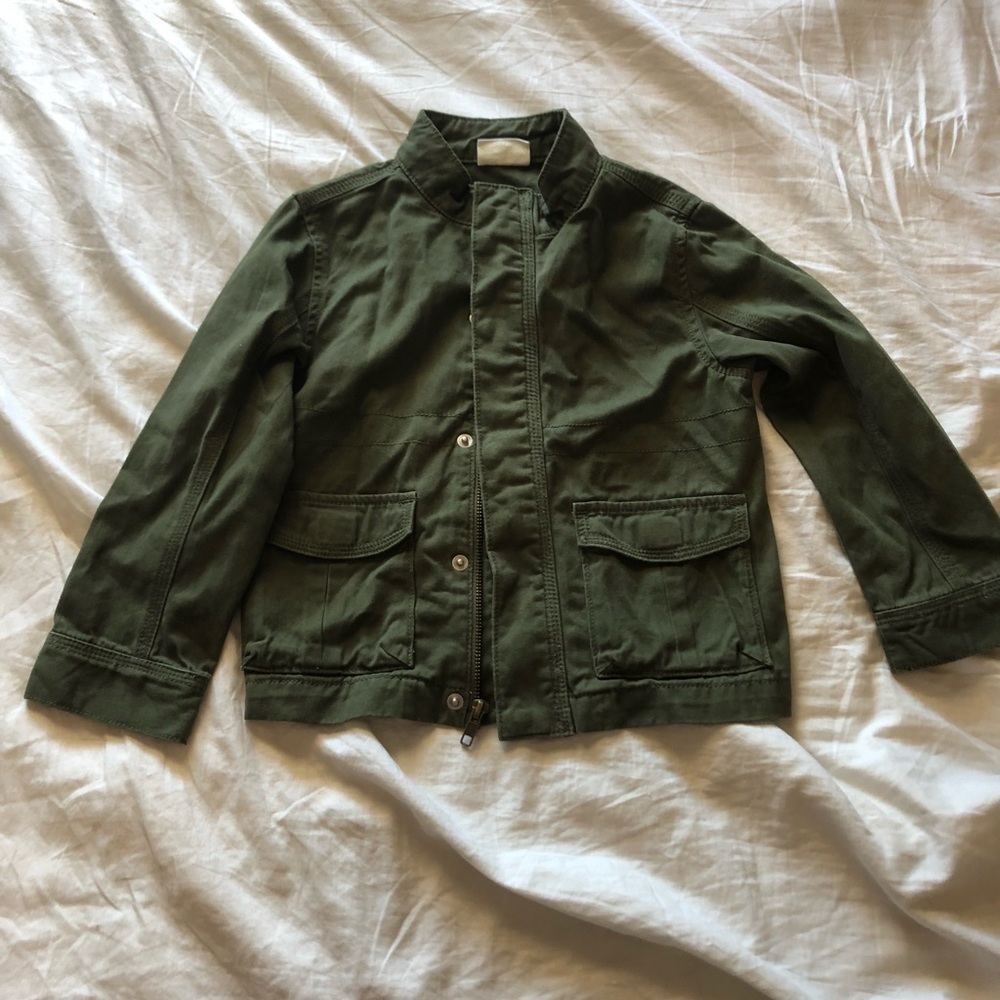 Army green utility jacket